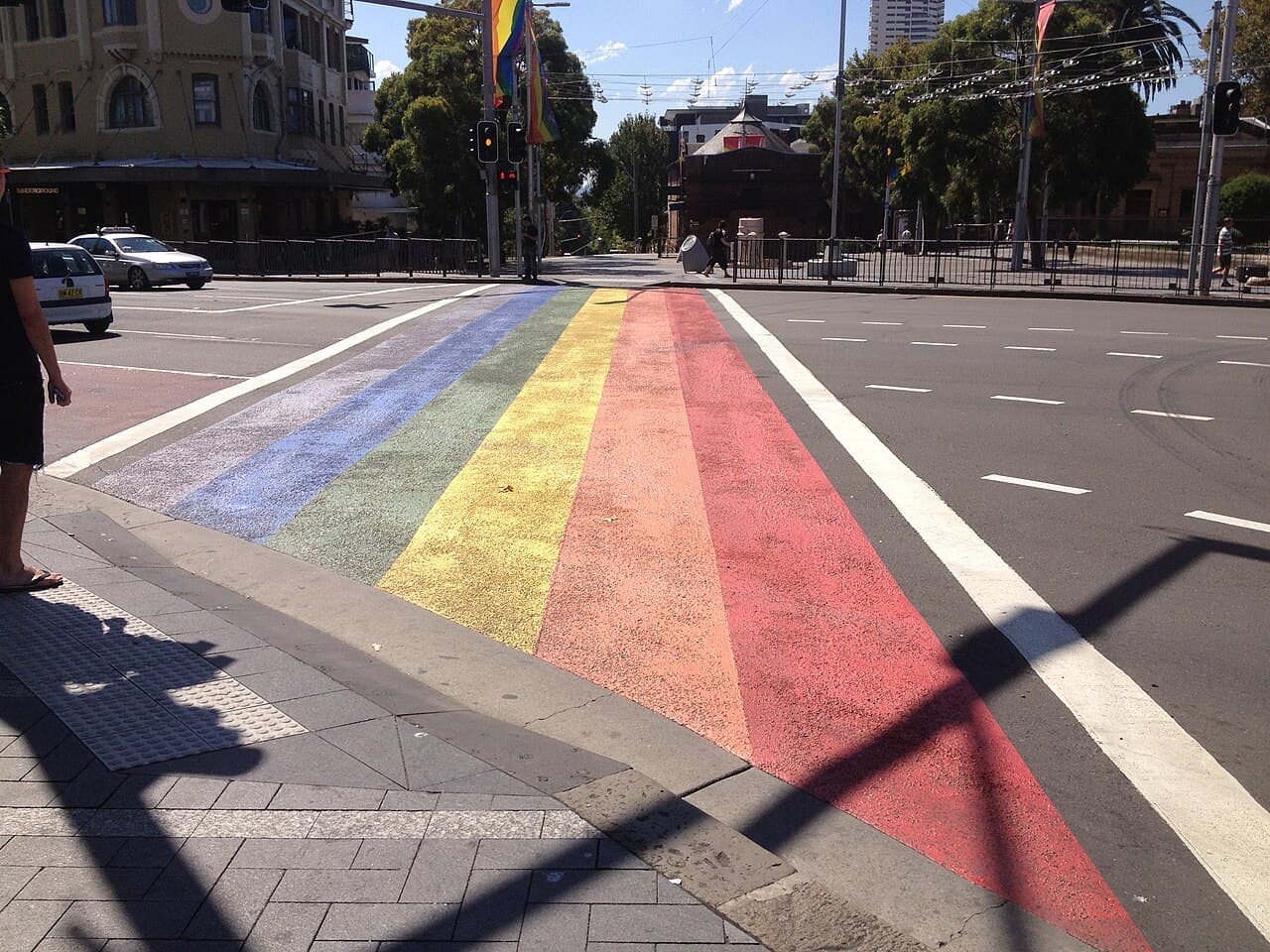 Rainbow crossing on Oxford Street, Darlinghurst, Sydney