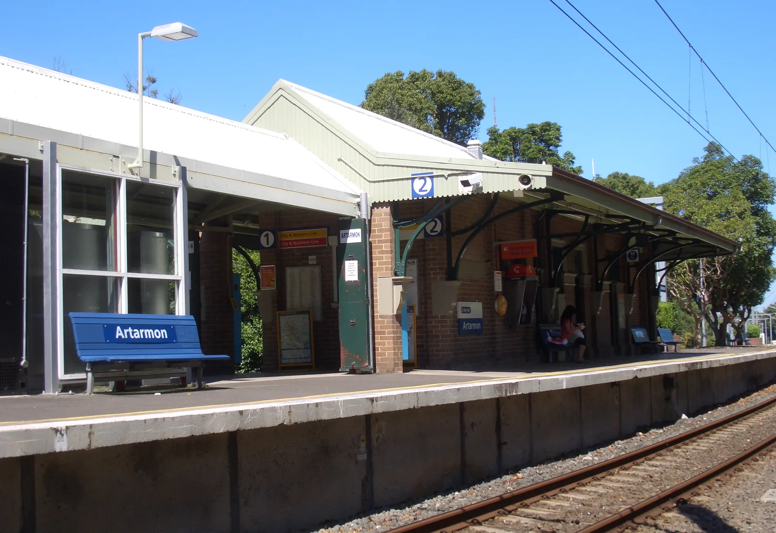 Artarmon railway station on the North Shore line, anchor of the Artarmon commercial-and-residential precinct