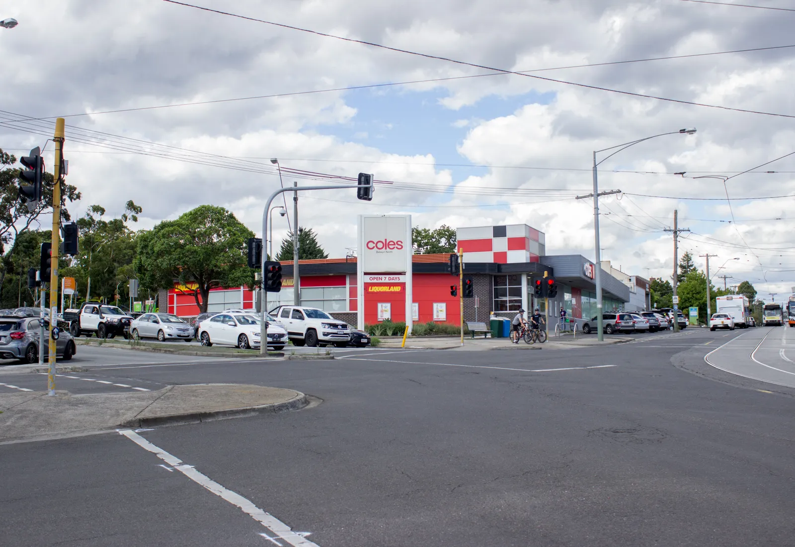 The North Balwyn shopping precinct at the corner of Doncaster Road and Burke Road, Balwyn North
