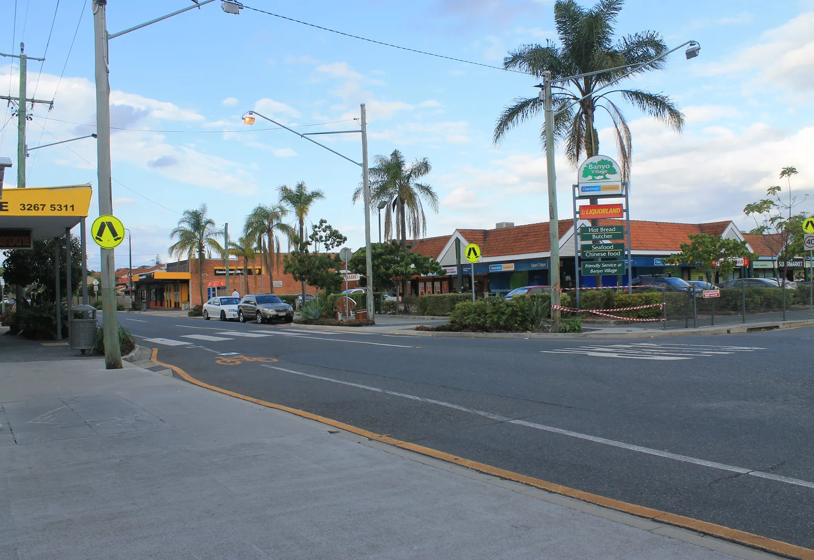 St Vincents Road, the village shopping street in Banyo, northern Brisbane