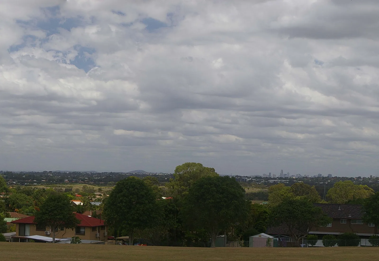 A view toward the Brisbane city skyline from Bracken Ridge, the large far-northern family suburb