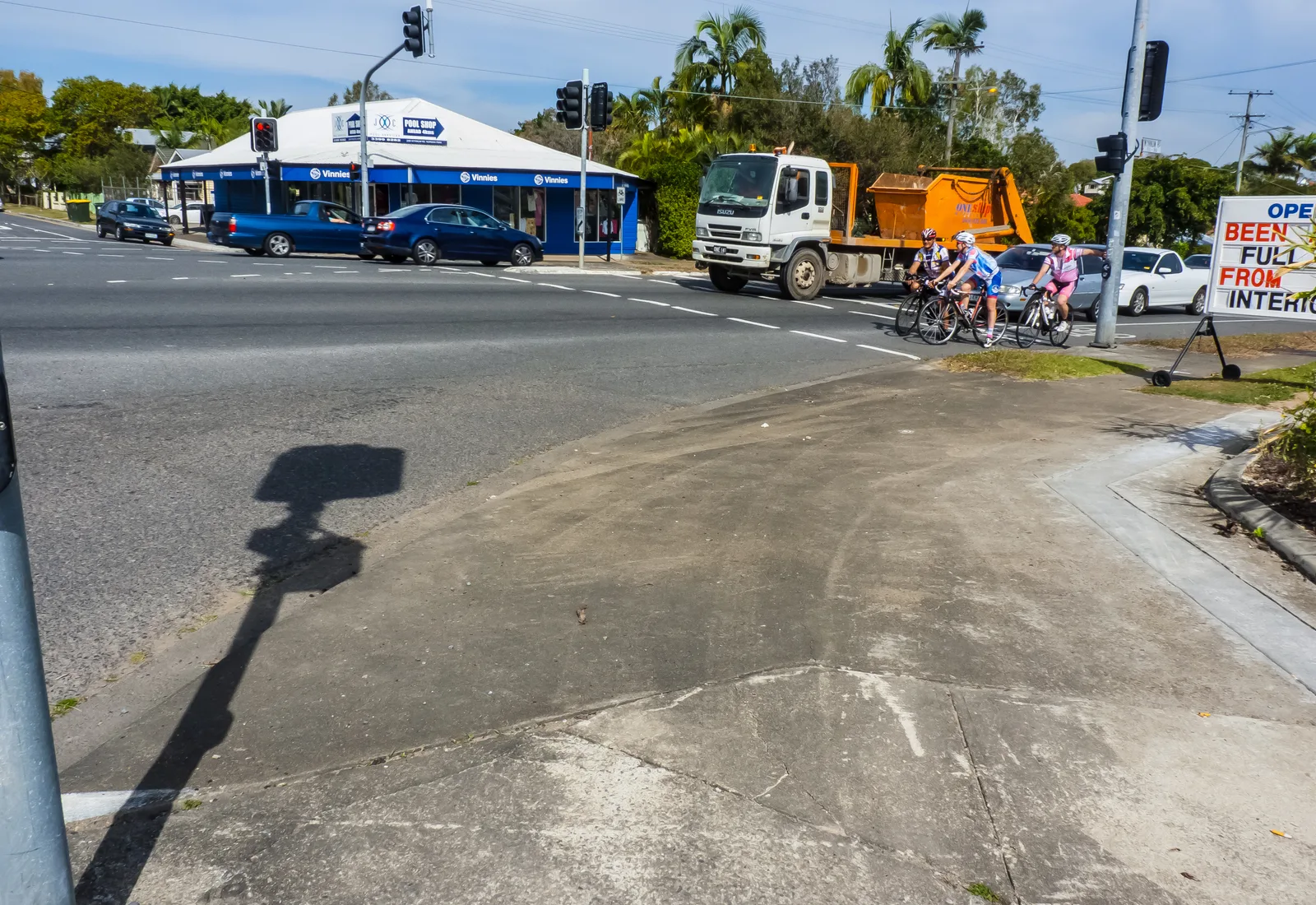 A streetscape on Wynnum Road at Cannon Hill, the retail-anchored inner-eastern Brisbane suburb