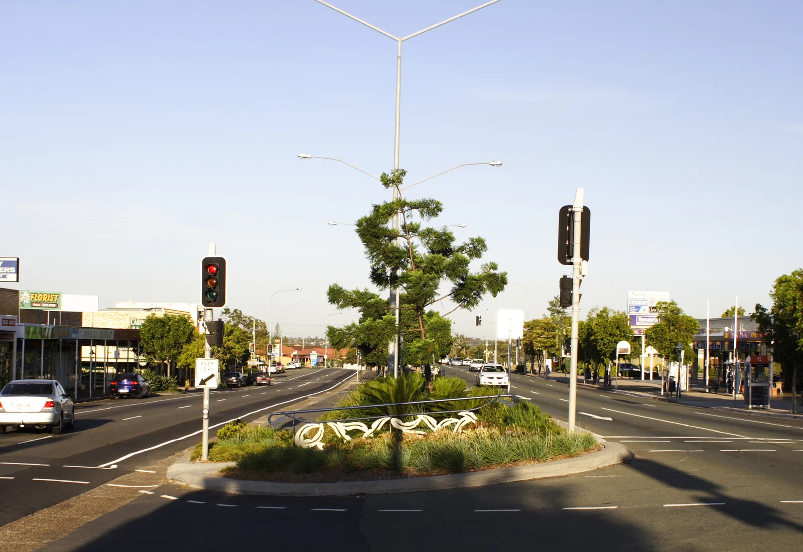The Carina local shops, serving the comfortable established family suburb in Brisbane's east