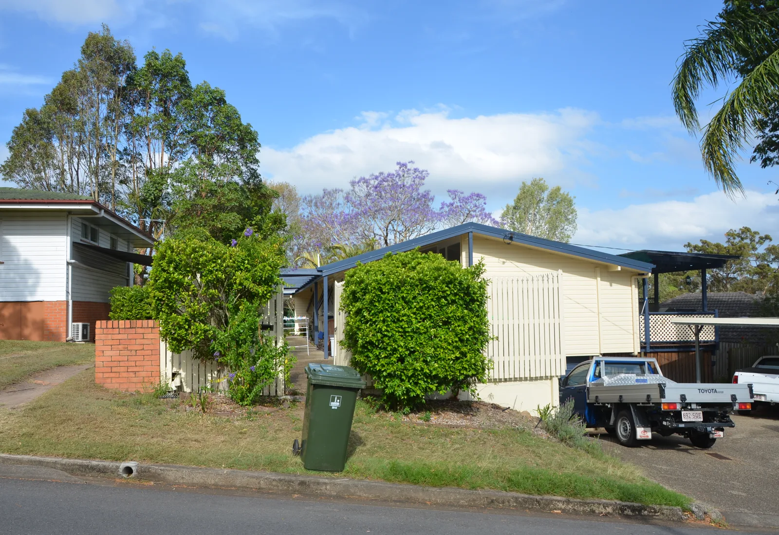 A residential street in Chapel Hill, the affluent highly educated western Brisbane family suburb near UQ