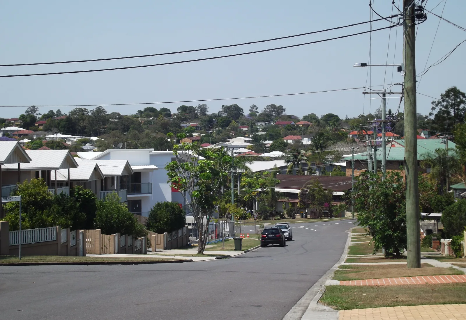 A streetscape on White Street at Everton Park, the mid-market family north-western Brisbane suburb