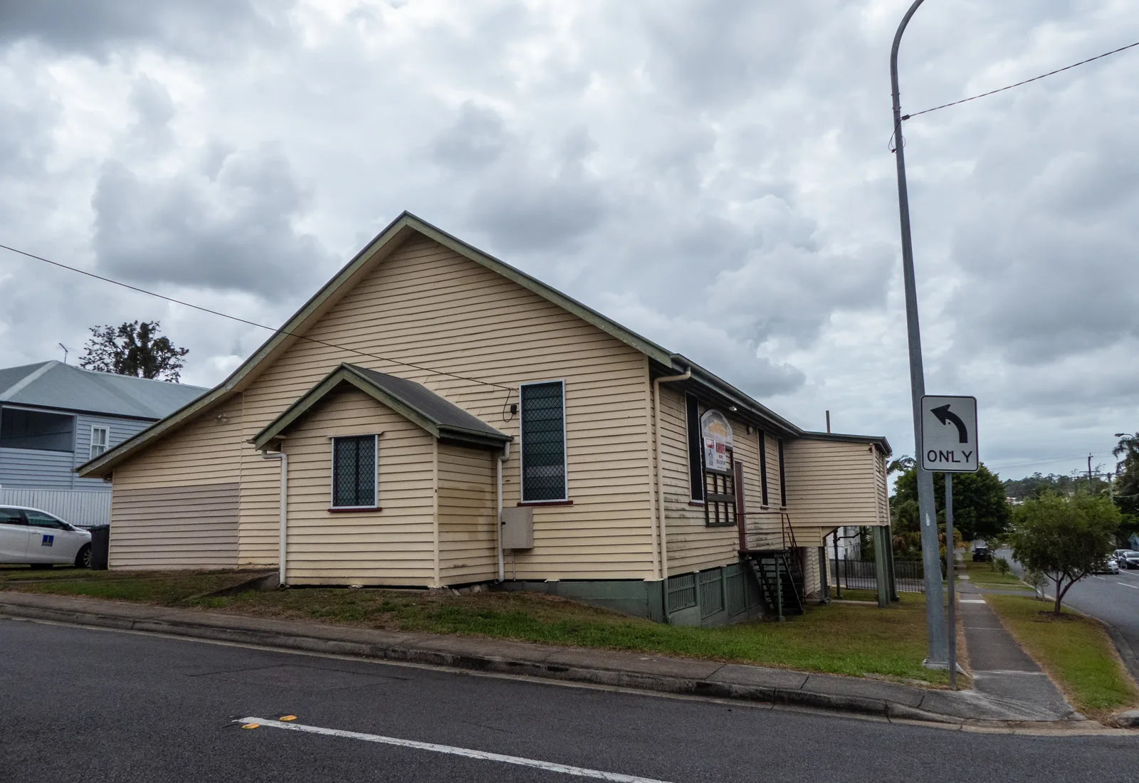 The Grange Hall, a landmark of the affluent leafy inner-north Brisbane family suburb of Grange