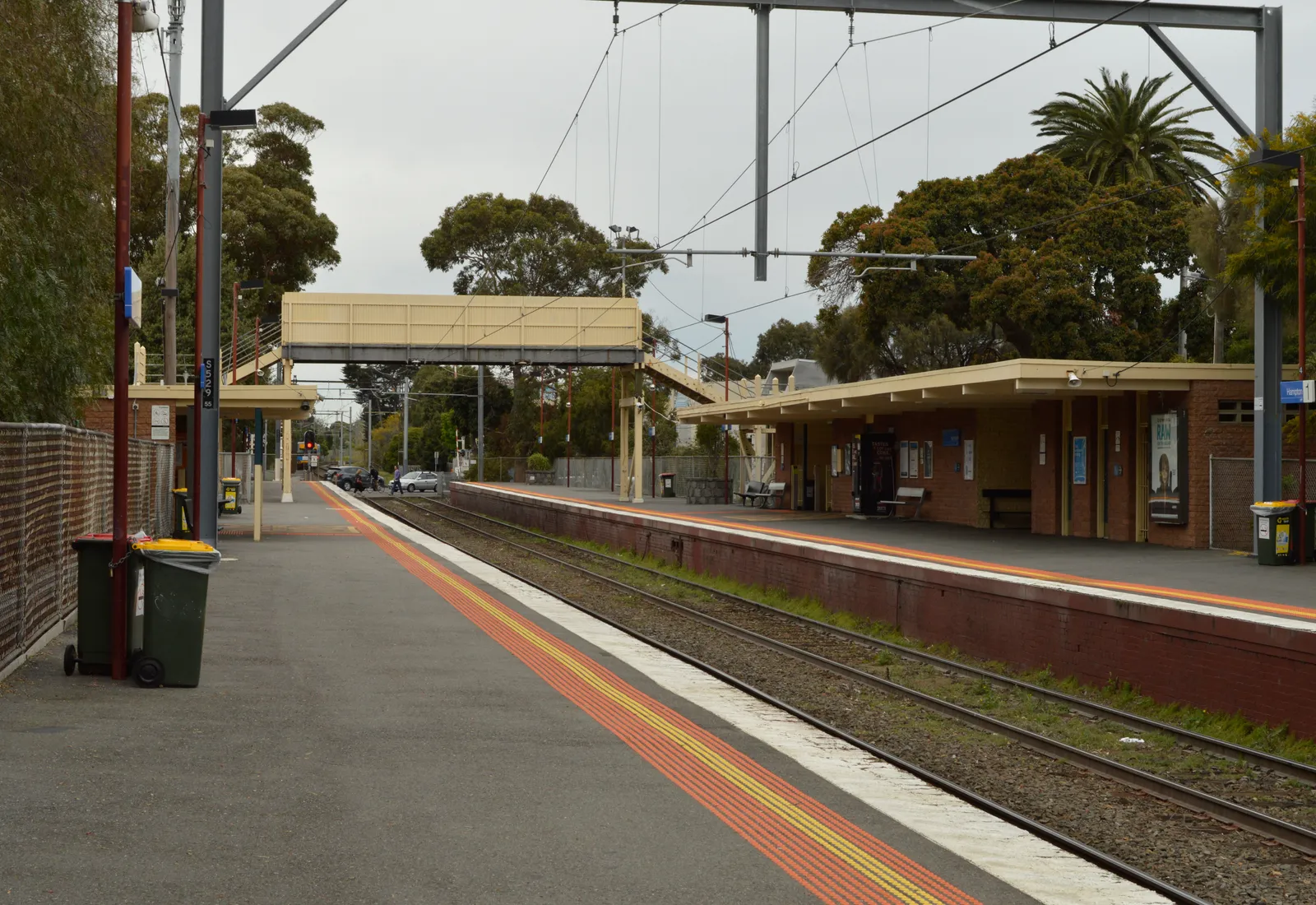 Hampton railway station on the Sandringham line, the transport anchor of the Hampton Street bayside village