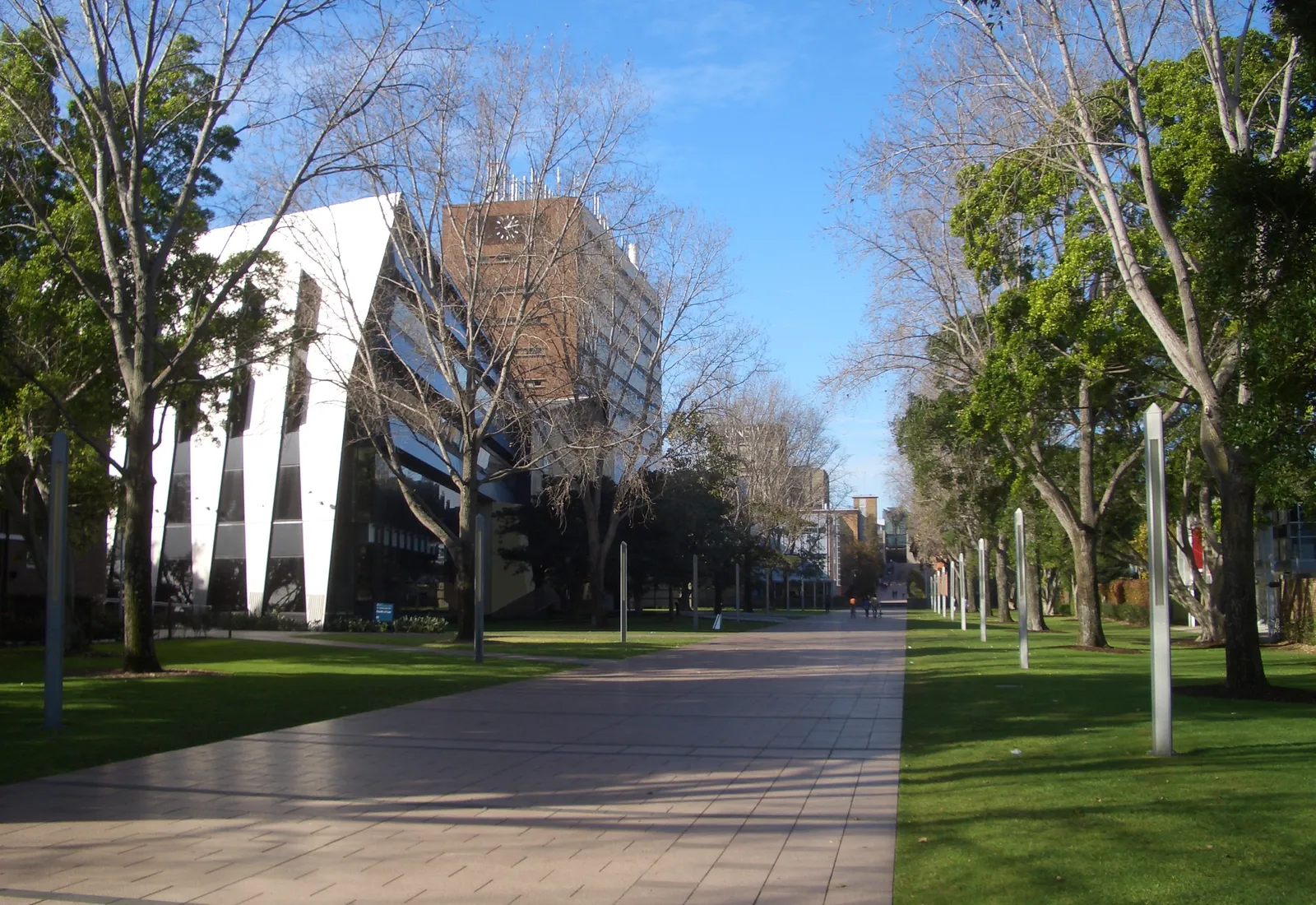 The main walkway through UNSW's lower campus at Kensington, the anchor of the suburb's daytime catchment