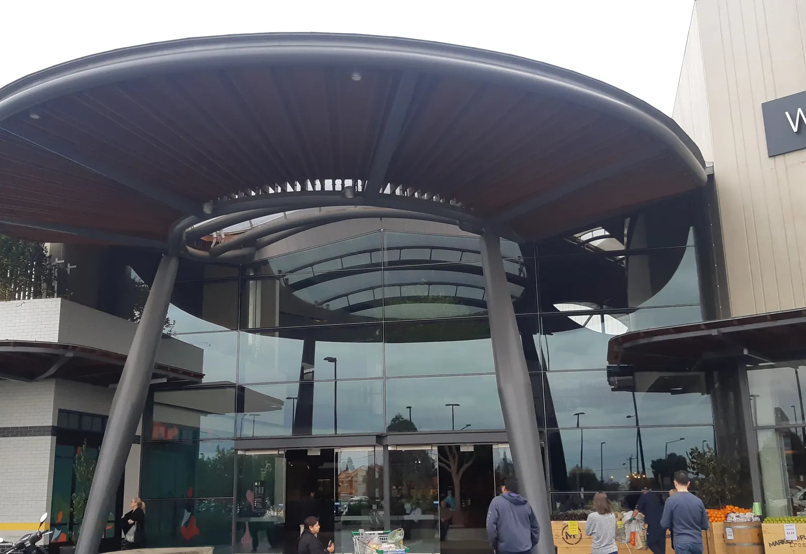 The exterior of Highpoint Shopping Centre at Maribyrnong, one of Australia's largest shopping centres