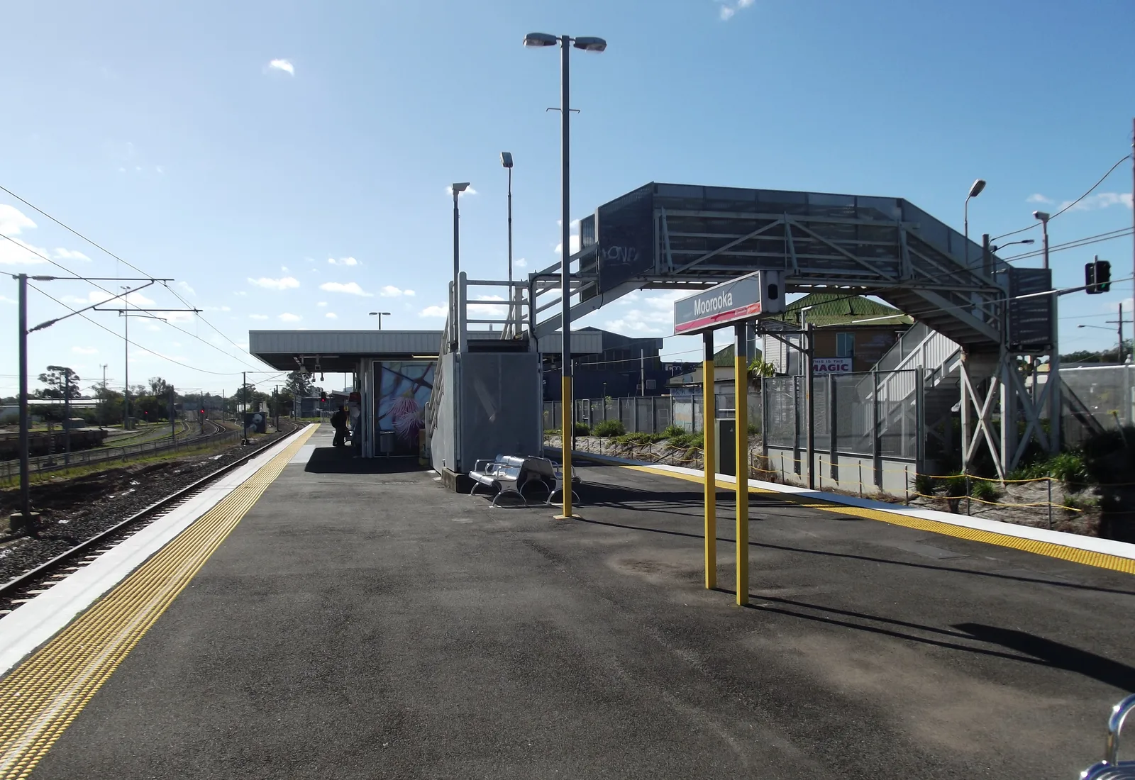 Moorooka railway station on the Beaudesert line, in the gentrifying inner-south Brisbane suburb of Moorooka