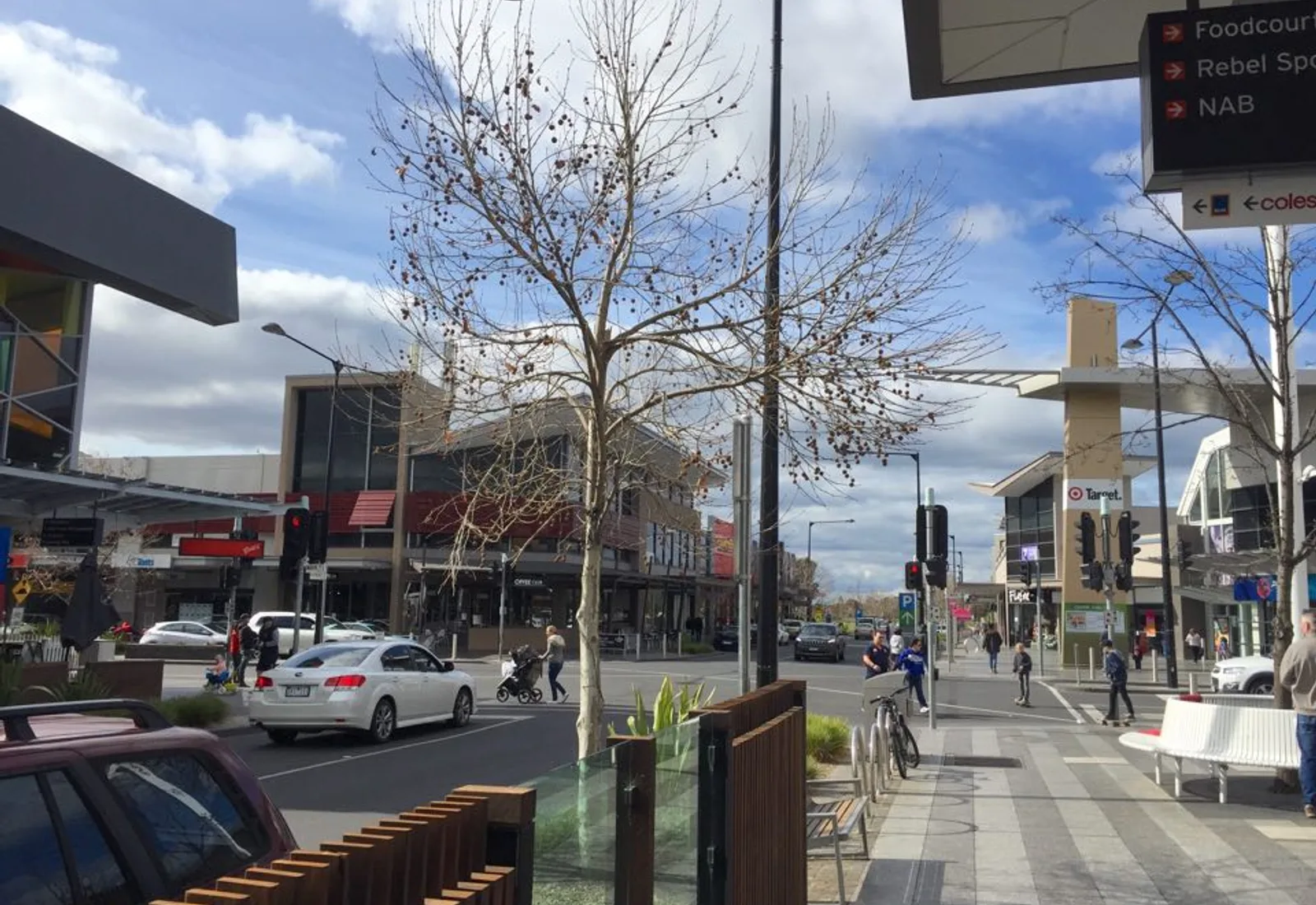 Murnong Street at the Point Cook Town Centre, the main-street-themed retail anchor of the Point Cook growth corridor