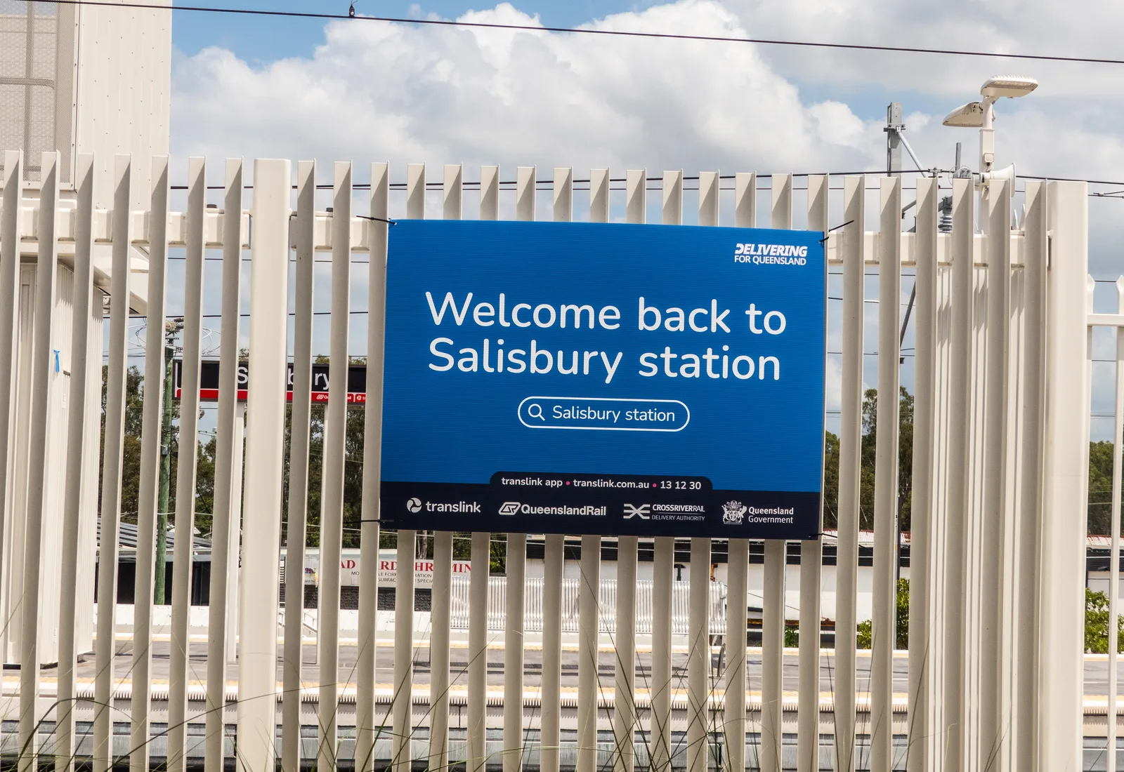 The Salisbury railway station on the Beenleigh line, in the mixed-use southern Brisbane suburb of Salisbury
