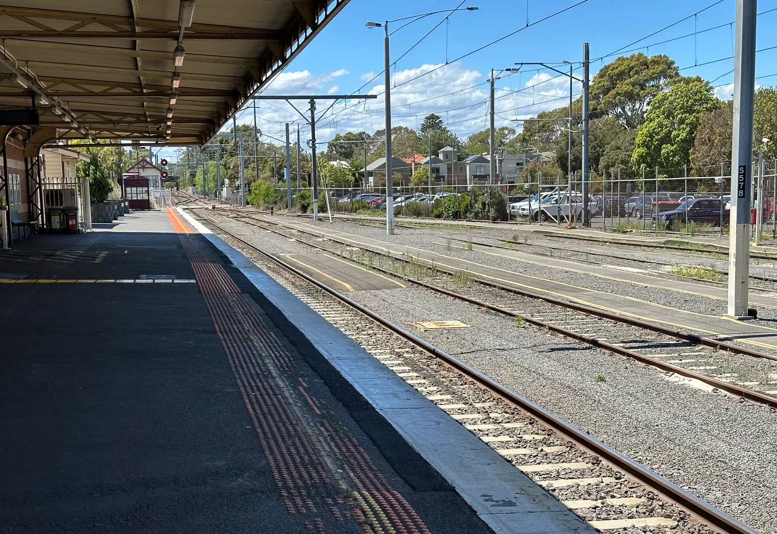 Sandringham railway station, terminus of the Sandringham line in the affluent bayside village