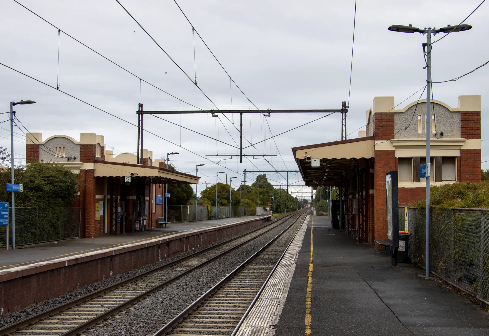 Spotswood railway station on the Williamstown line in Melbourne's inner west