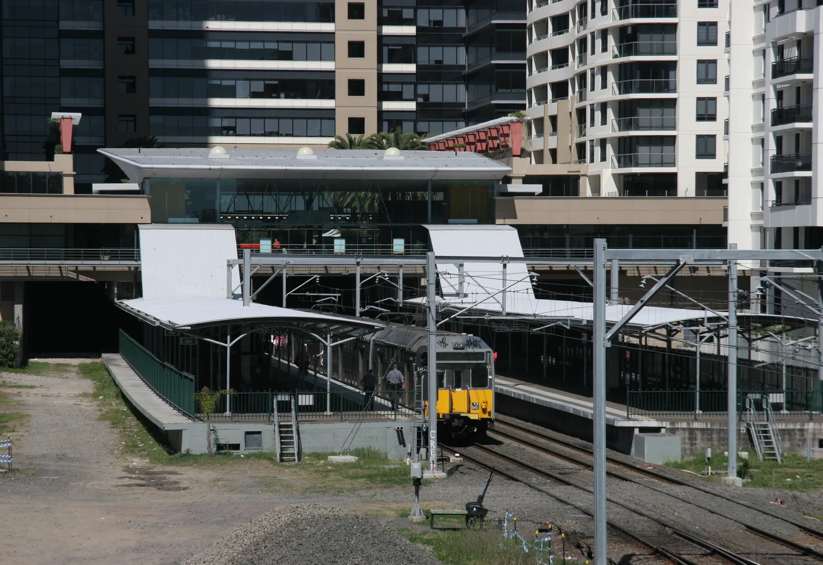 St Leonards railway station on the North Shore line, anchor of the St Leonards commercial and hospital precinct