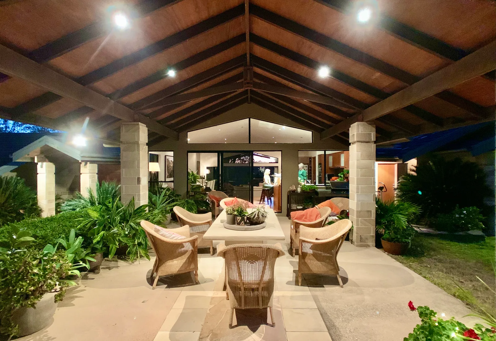 A leafy terrace at The Gap, the large western Brisbane family suburb against the D'Aguilar bushland