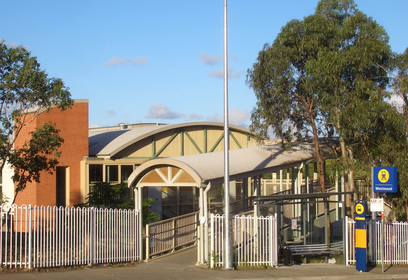 Westmead railway station, anchor of the Westmead Health Precinct in Western Sydney