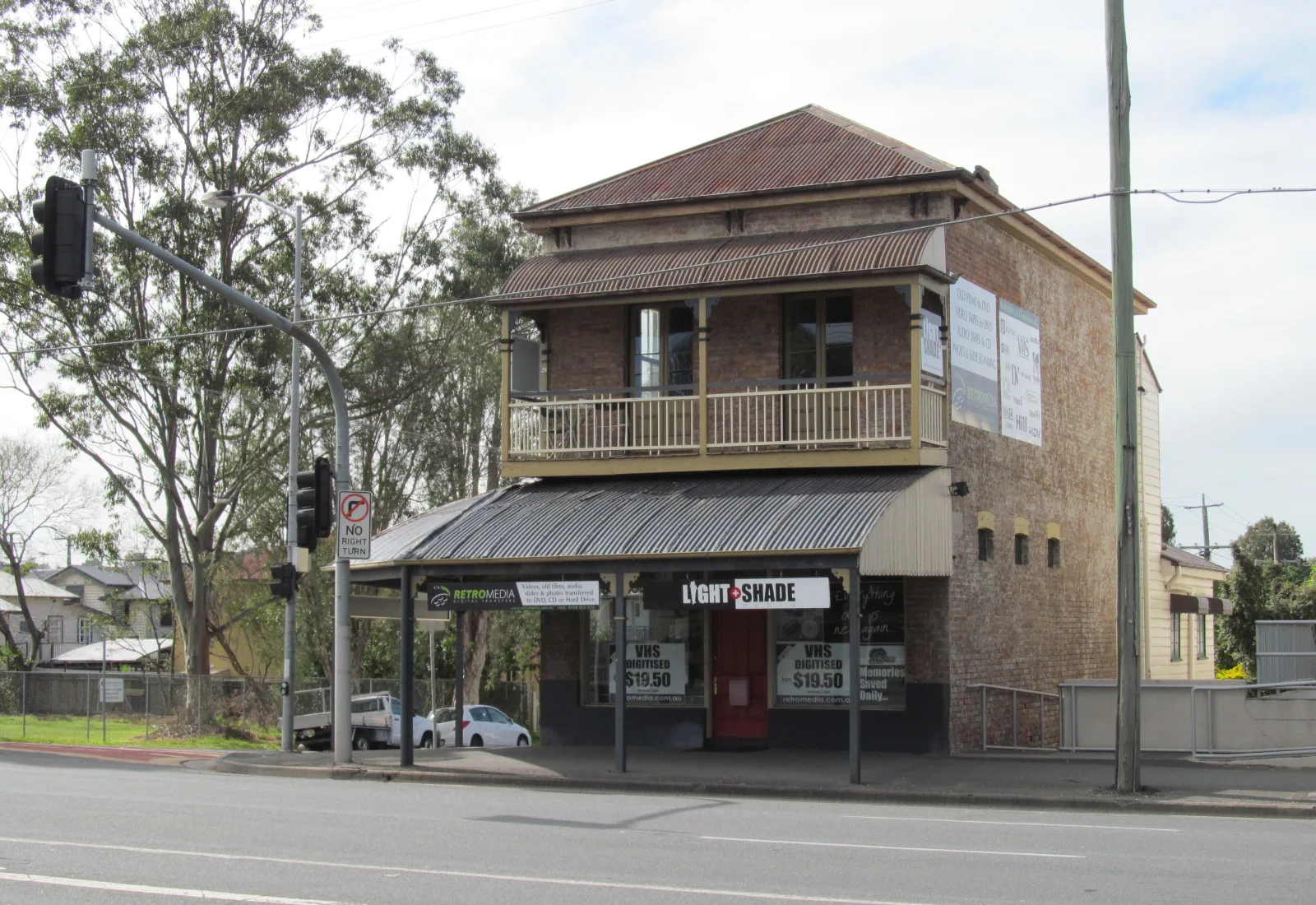 A heritage shopfront on Lutwyche Road at Windsor, the young gentrifying inner-north Brisbane suburb